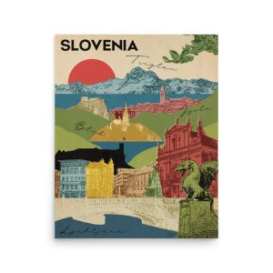 Retro Travel Poster - Slovenia