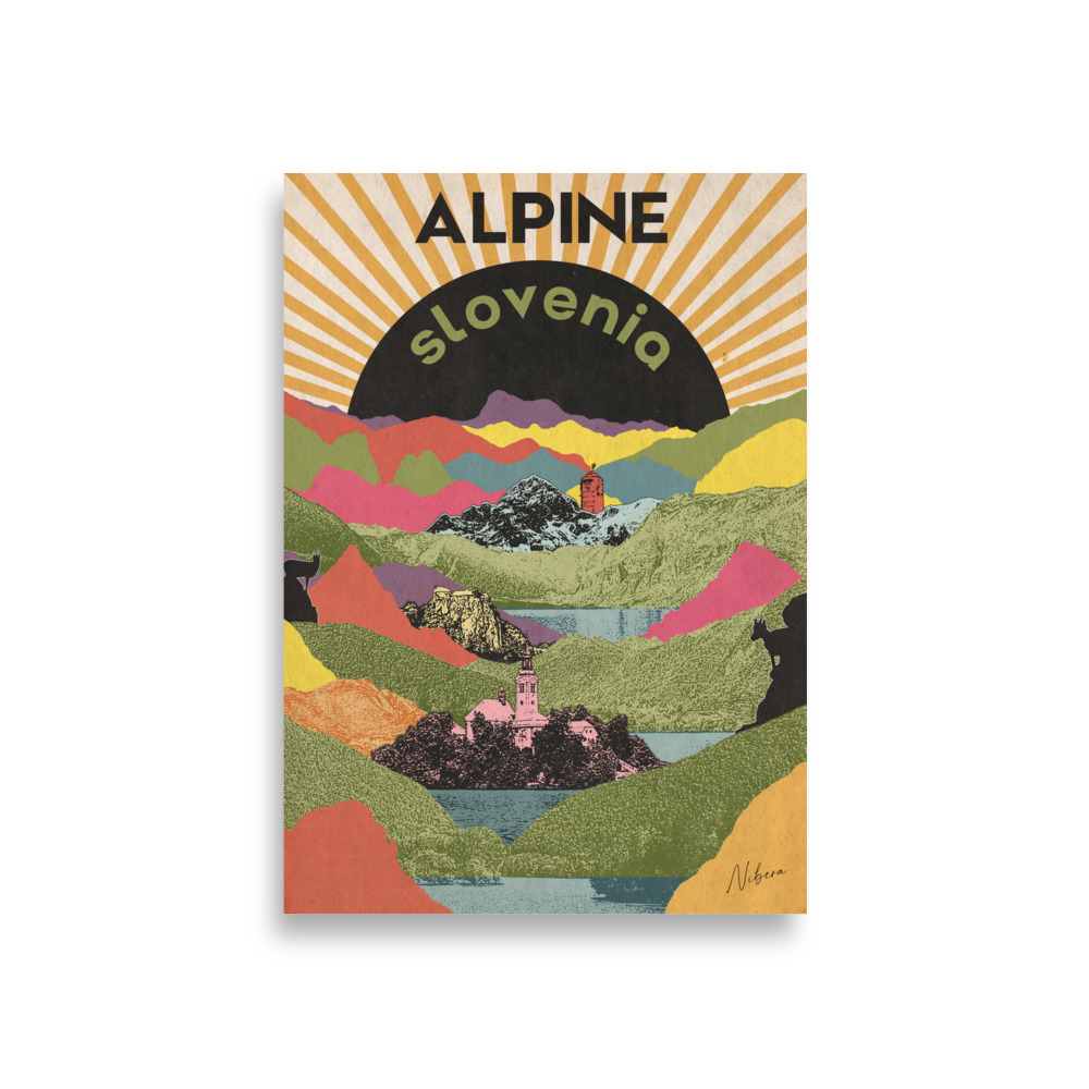 Retro Travel Poster - Alpine Slovenia - Image 2