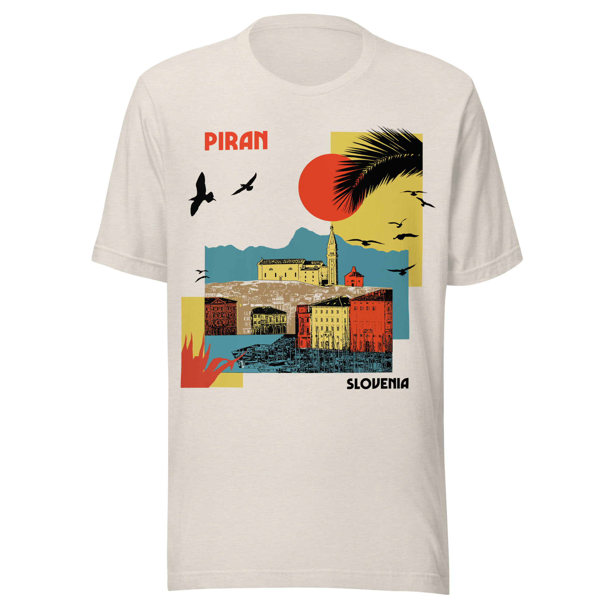 Retro Piran - Slovenia 100% cotton t-shirt